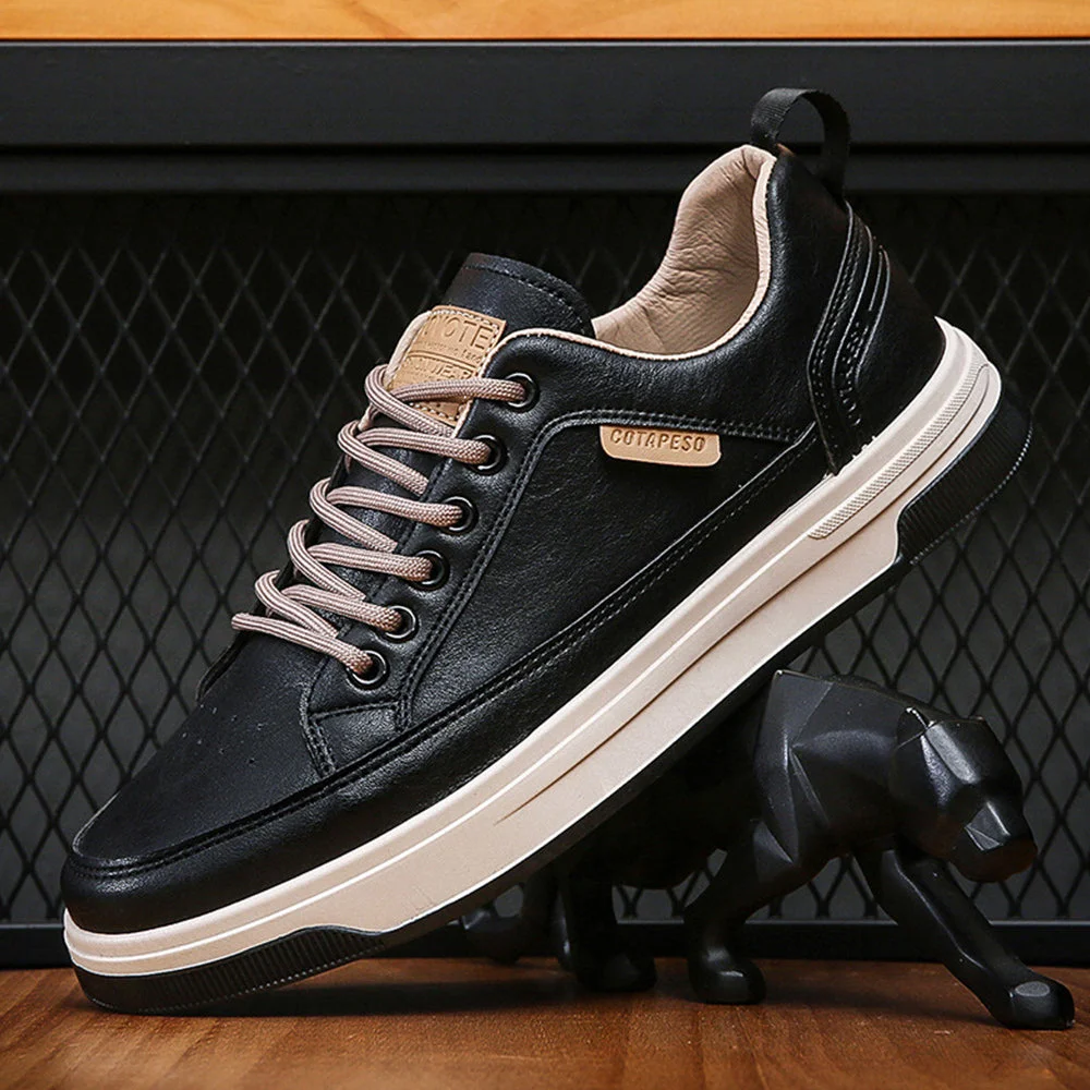 Smiledeer Trendy Men's New Shipping to Flat Leather Casual Shoes