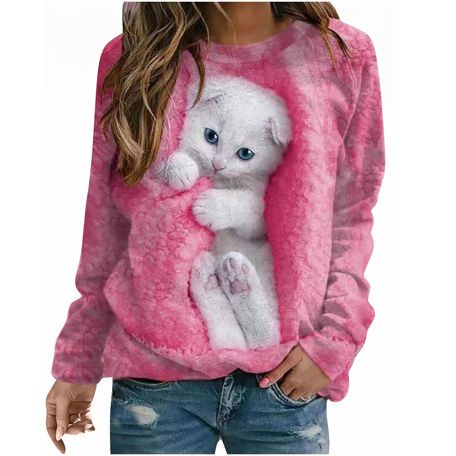 Gamezwind Women Sweatshirts Cute Print Tops Long Sleeve Pullovers Fashion Outerwear Youthful Woman Clothes New In Hoodies & Sweatshirts