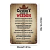 Cowboy Words Of Wisdom - Vintage Metal Signs - 20*30cm/30*40cm - Western&Warning