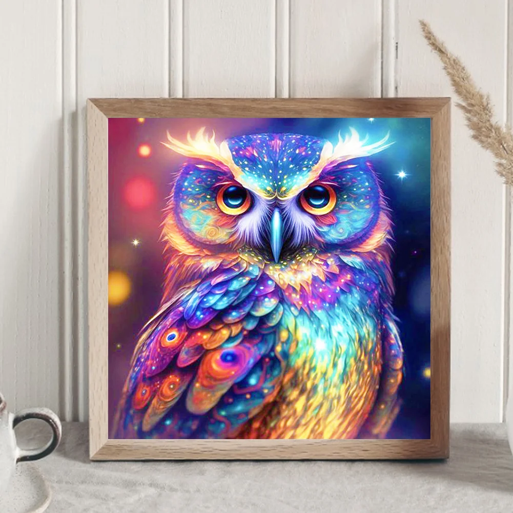 Full Round Diamond Painting 30*30cm - Color Owl