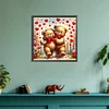Diamond Painting-DIY Full Round Drill Rose Heart Bear