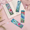 4Pcs Dragonfly Garden DIY Diamond Painting Bookmark with Crystal Pendants Diamond Painting Art Bookmarks Special Shape for DIY Making Beginners Adult Arts Craft Supplies