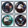 4pcs Diamond Painting -DIY Round Drill Stained Glass Animal