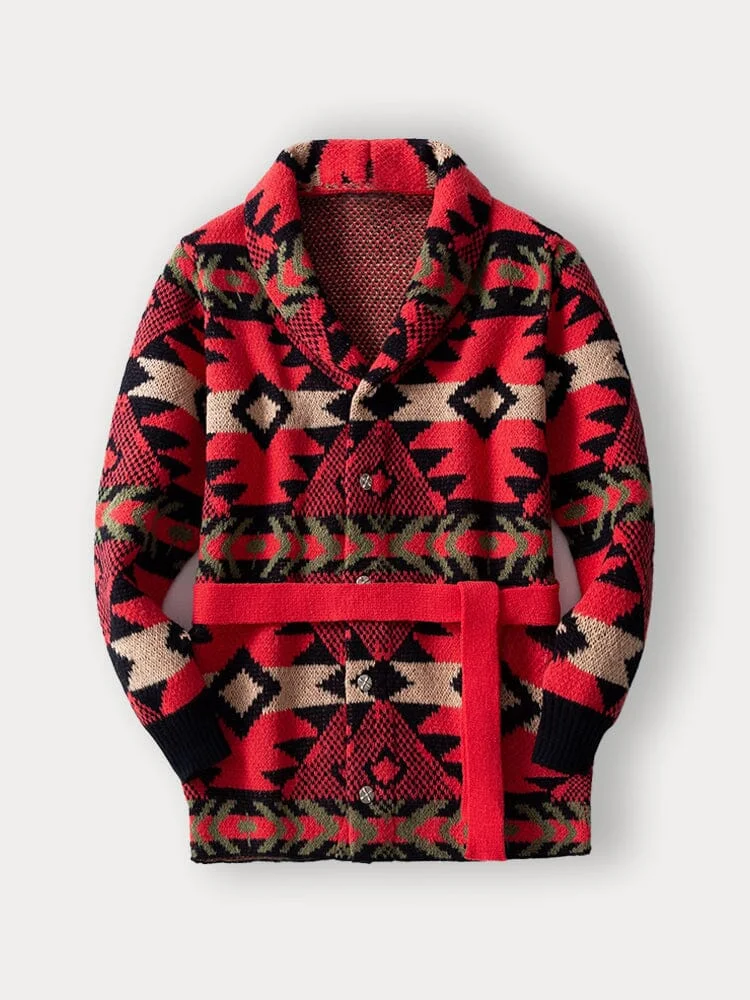 Vintage Jacquard Knit Cardigan QueenFunky