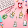 5Pcs DIY Diamond Painting Cat Keychain