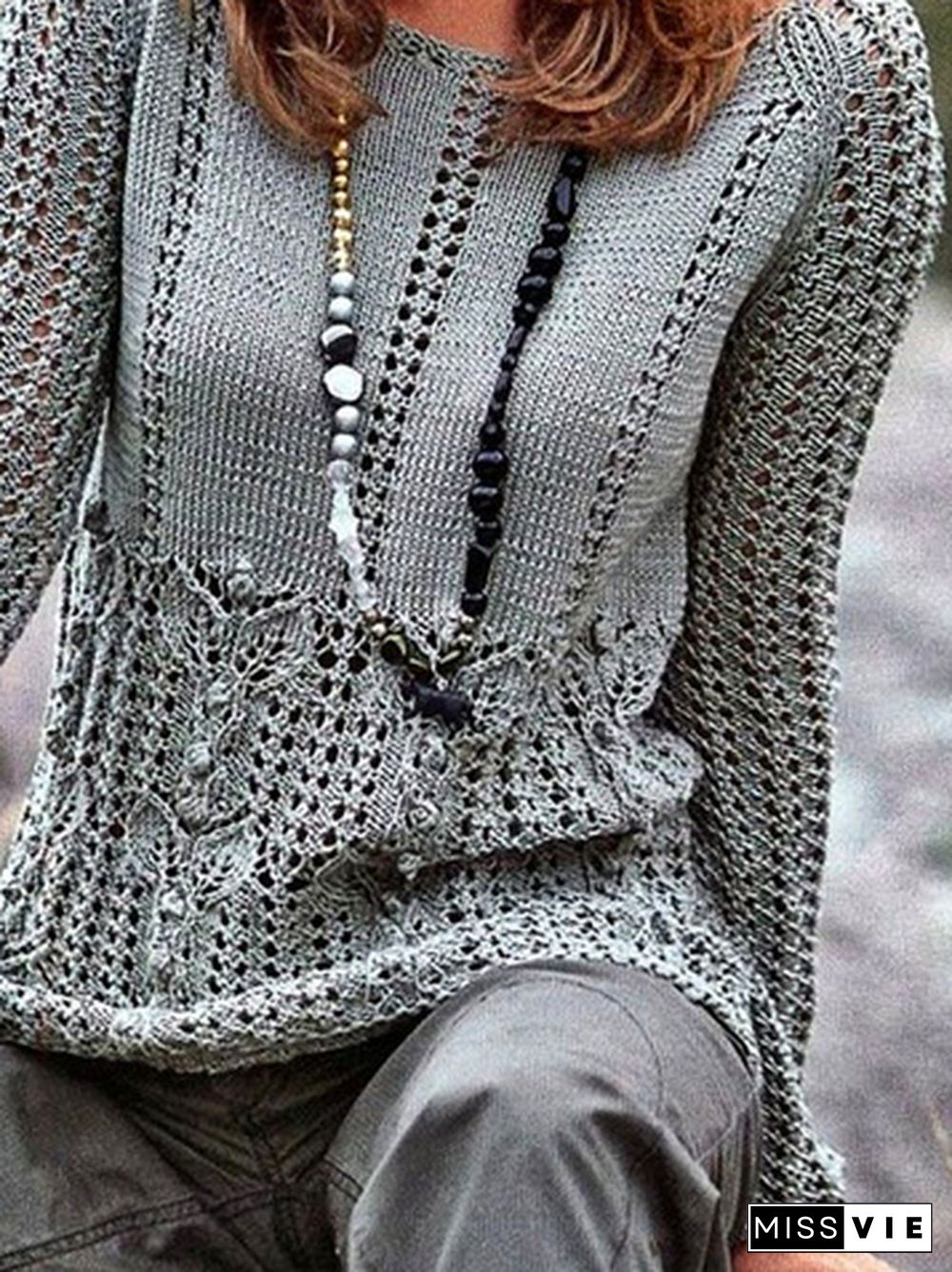 Crew Neck Loose Sweater