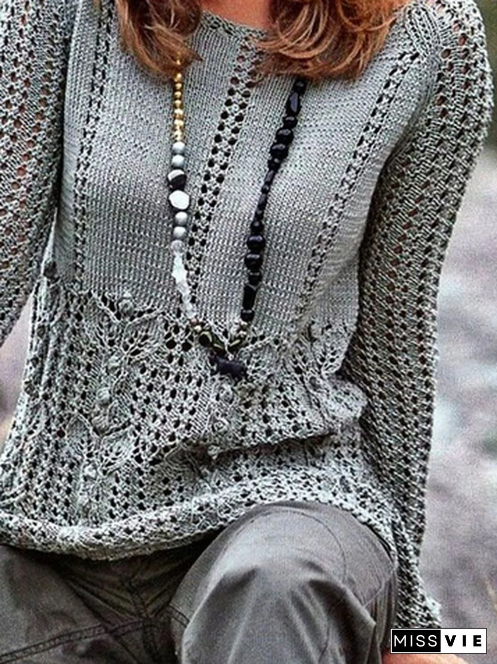 Crew Neck Loose Sweater