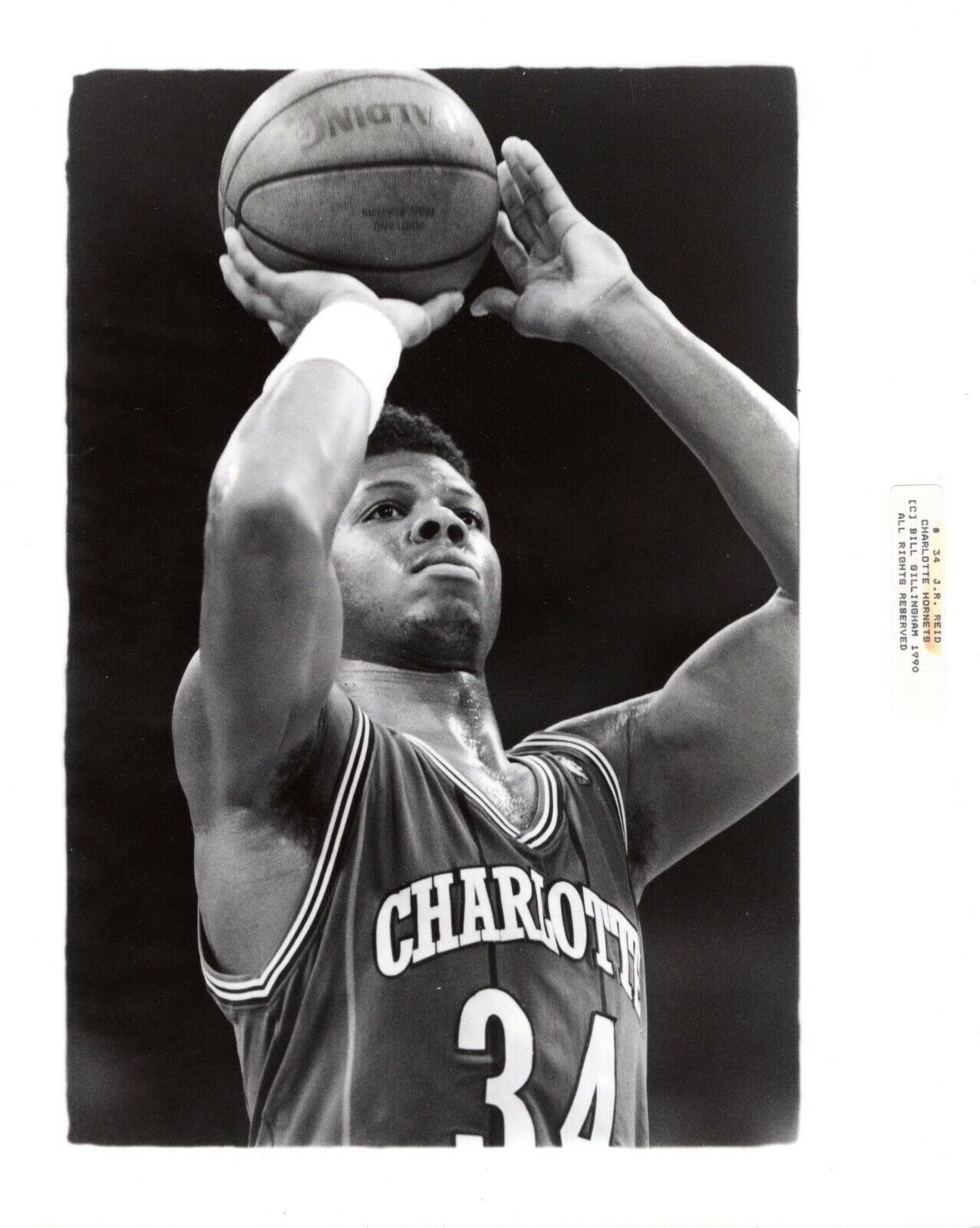 J. R. REID Charlotte Hornets Basketball NBA 8x10 Promo News Press Photo Poster painting 1990
