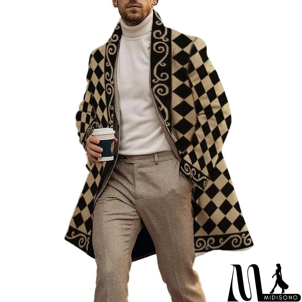MidiSono - MEN'S CASUAL WOOLEN COAT 12388346YM