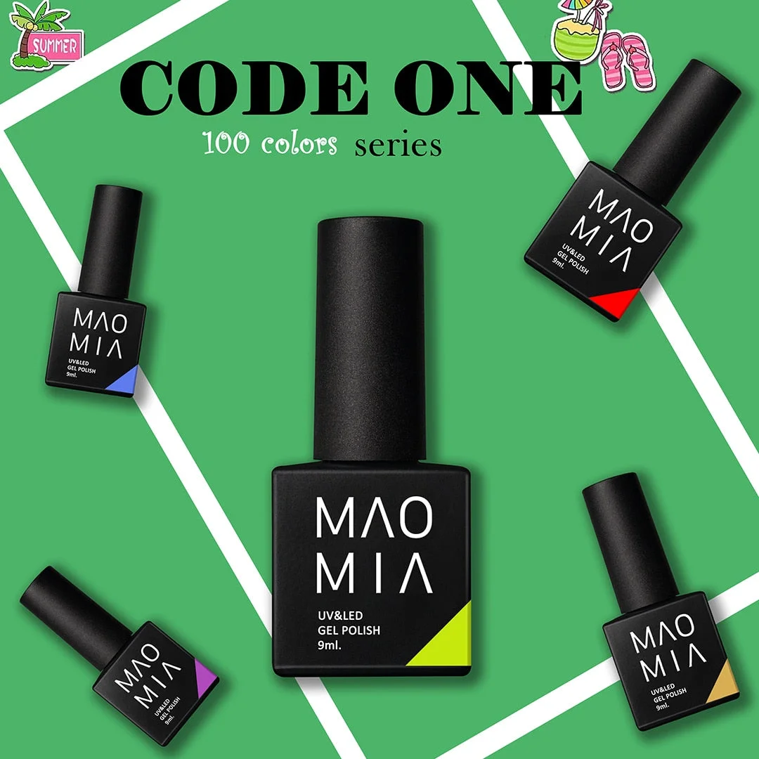 MAOMIA CODE ONE Gel Polish 100 Colors Soak Off UV/LED 9ML Professional Salon Nail Paint Semi Permanent Manicure