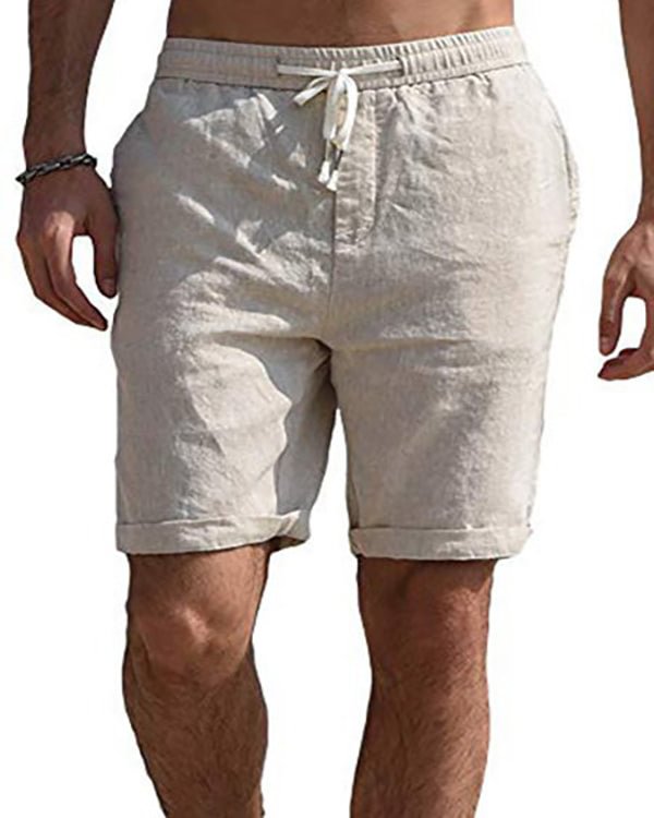 Men's Casual Solid Color Cotton Linen Pants
