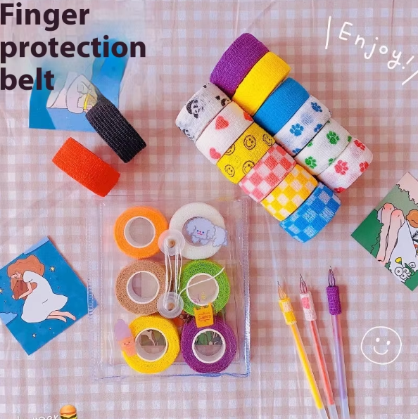 【Random Pattern - Finger Bandage】 Cross Embroidery Finger Protection Bandage Special Auxiliary Tool Professional Quick Embroidery Painting Fairy Cross Stitch