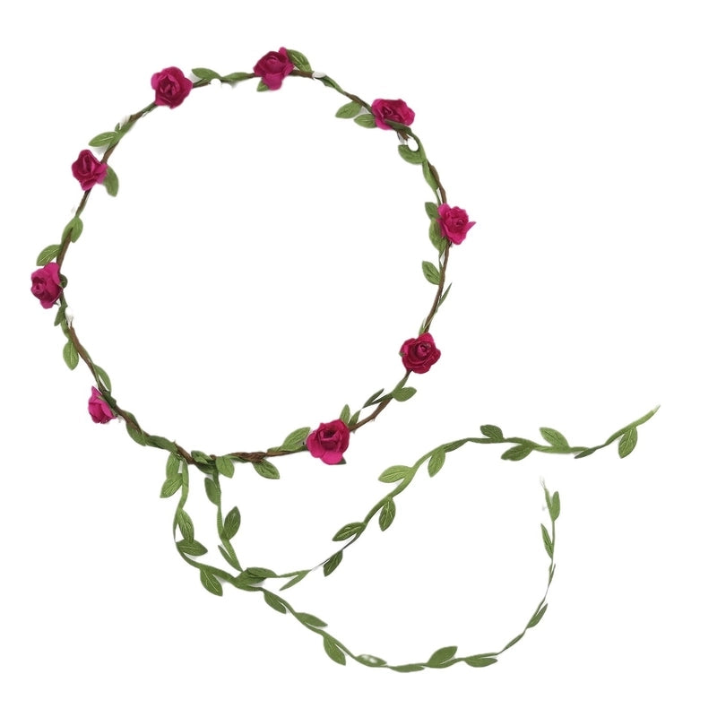 Women’s Vacation Bridal Classic Style Leaf Cloth Tassel Flowers Hair Band