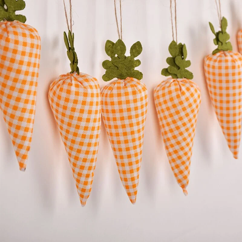 3/1pcs Nov Woven Easter Carrots Ornaments for Easter Home Decor DIY Easter Party Decorations Kids DIY Crafts Gifts Supplies
