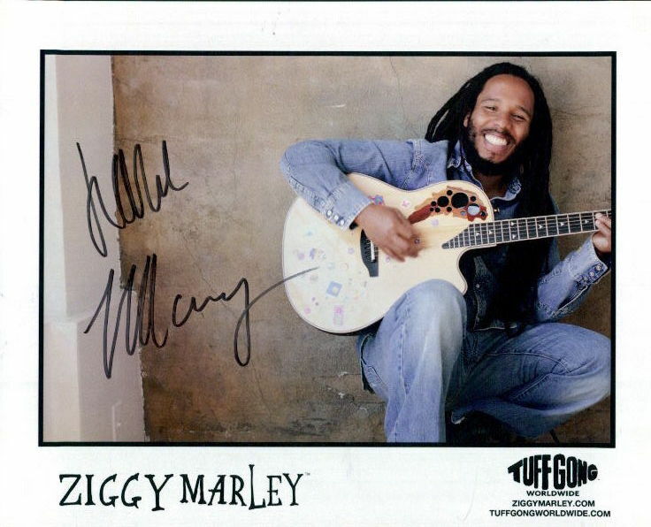 Ziggy Marley signed 8X10 Photo Poster painting in-person