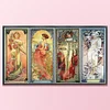(US Only)Four Season Goddess Printed Cross Stitch Kit 90x50cm DIY 11CT Thread Art Work