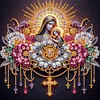 Religi&ouml;se Madonna - speziell geformtes Diamantgem&auml;lde - 30*30cm