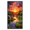 (Big Size) Luoxia Landscape - 11CT Stamped Cross Stitch 40*70cm/15.75*27.56in