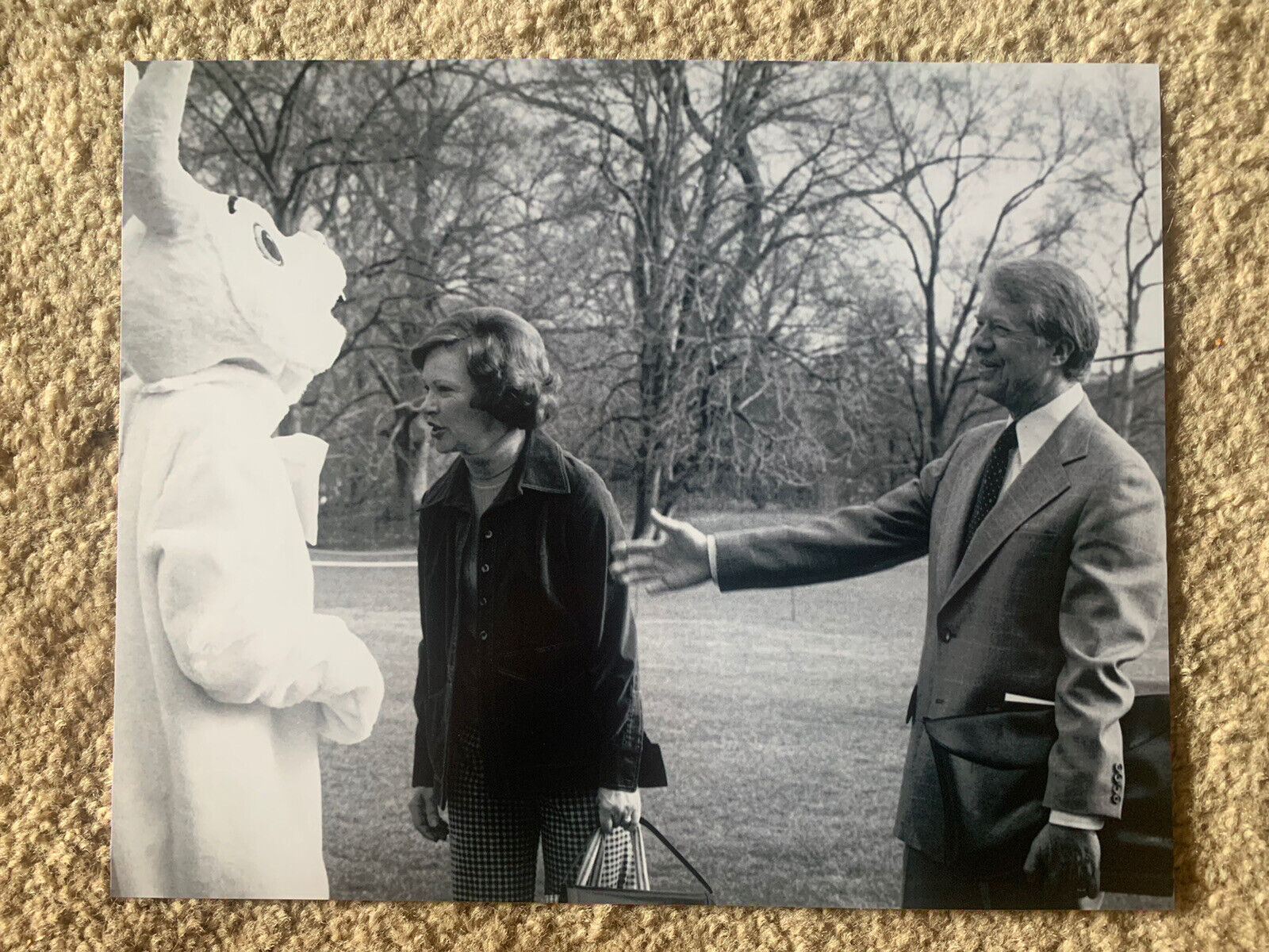 Jimmy & Rosalynn Carter President 8x10 B&W Promo Photo Poster painting #4