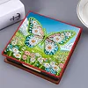 (US Local)Butterfly PU Diamond Painting Notecard Box Contains 150 Sheets of Paper