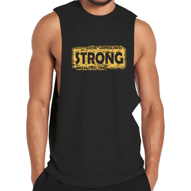 Cotton Strong Graphic Men's Tank Top tacday