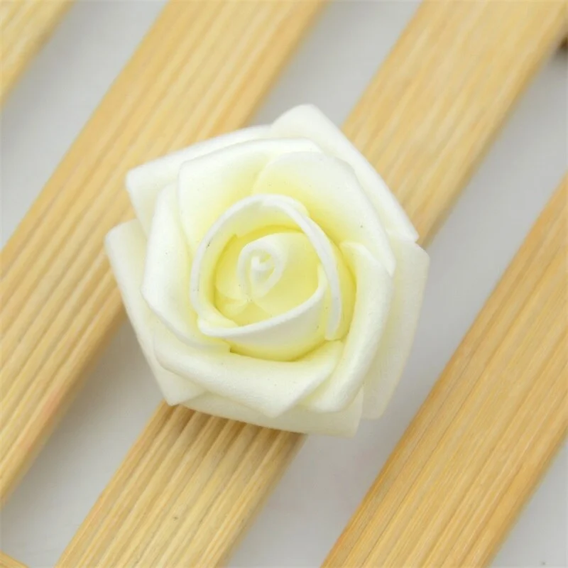 20pcs/lot 4cm Mini Artificial PE Foam Rose Flower Heads Wedding Home Decoration Handmade Diy Christmas Fake Flower Ball Craft