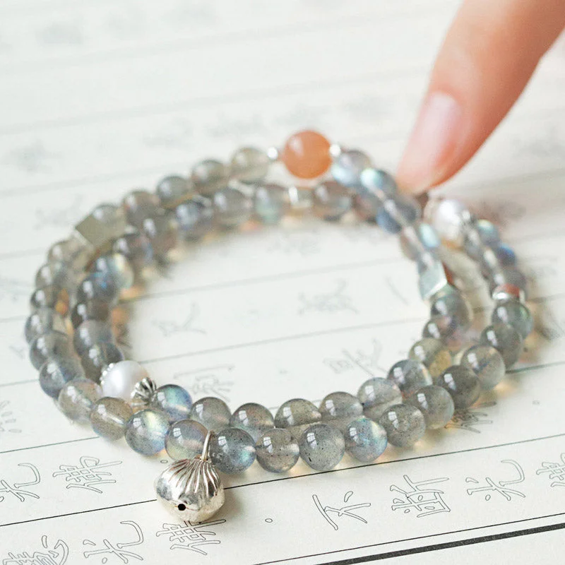 Natural Moonstone Love Healing Charm Bracelet