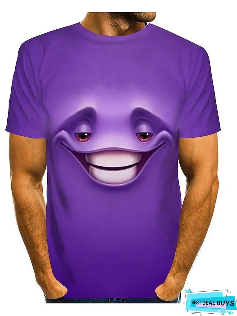 Men's Tee T-Shirt 3D Print Graphic Prints Animal Short Sleeve Casual Tops Cartoon Big and Tall Round Neck