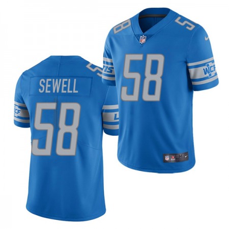 Men's Detroit Lions #58 Penei Sewell 2021 NFL Draft Blue Vapor Untouchable Limited Stitched NFL Jersey OF19