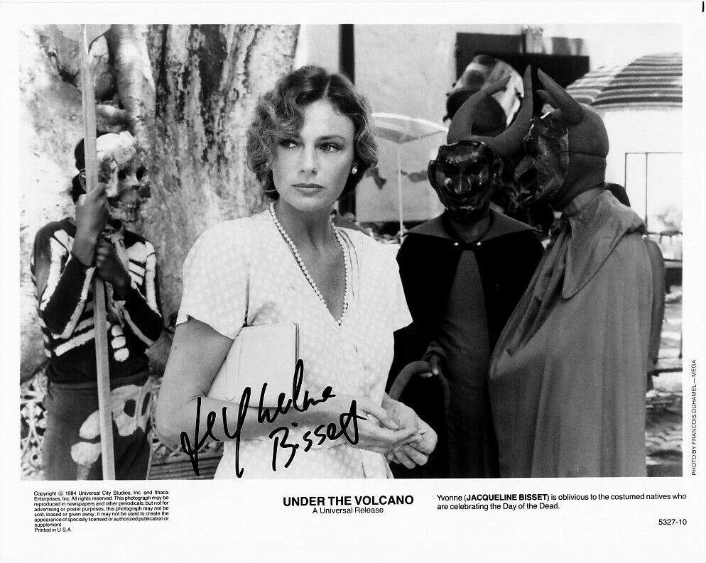 JACQUELINE BISSET signed ORIGINAL '84 FILM CLOSEUP 8x10 w/ coa UNDER THE VOLCANO