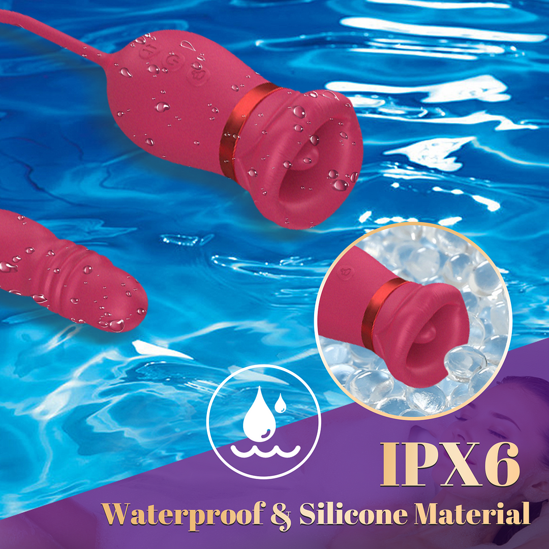 waterproof rose clit vibrating sex toy