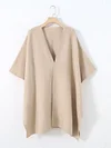 EXCELLENT GIFT--Handmade High-end Autumn and Winter High-end Warm Wool Shawl Cape Loose Knitted Cardigan Cape