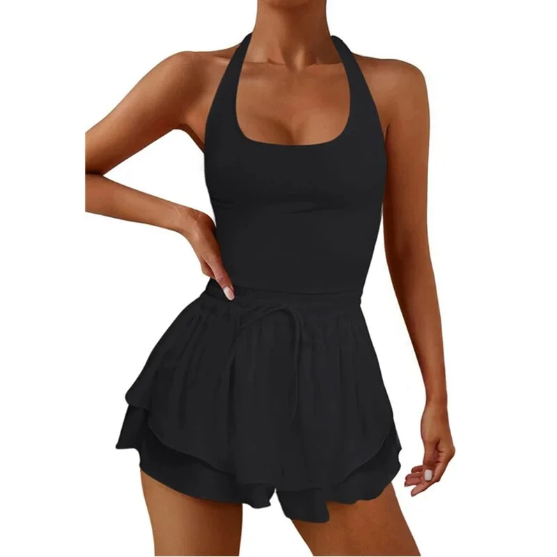 Toloer Toloer Women Tennis Dress Summer Casual Solid Color Sleeveless Open Back Athletic Mini Dresses with Pockets Sports Workout Golf Dress 1127-1-Outfit Ideas