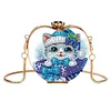 Katze DIY Diamond Painting Umhängetasche für Münzen Lippenstift Kopfhörer Geschenke
