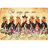 Cowgirl - Panneaux en &eacute;tain m&eacute;tallique(20*30cm)