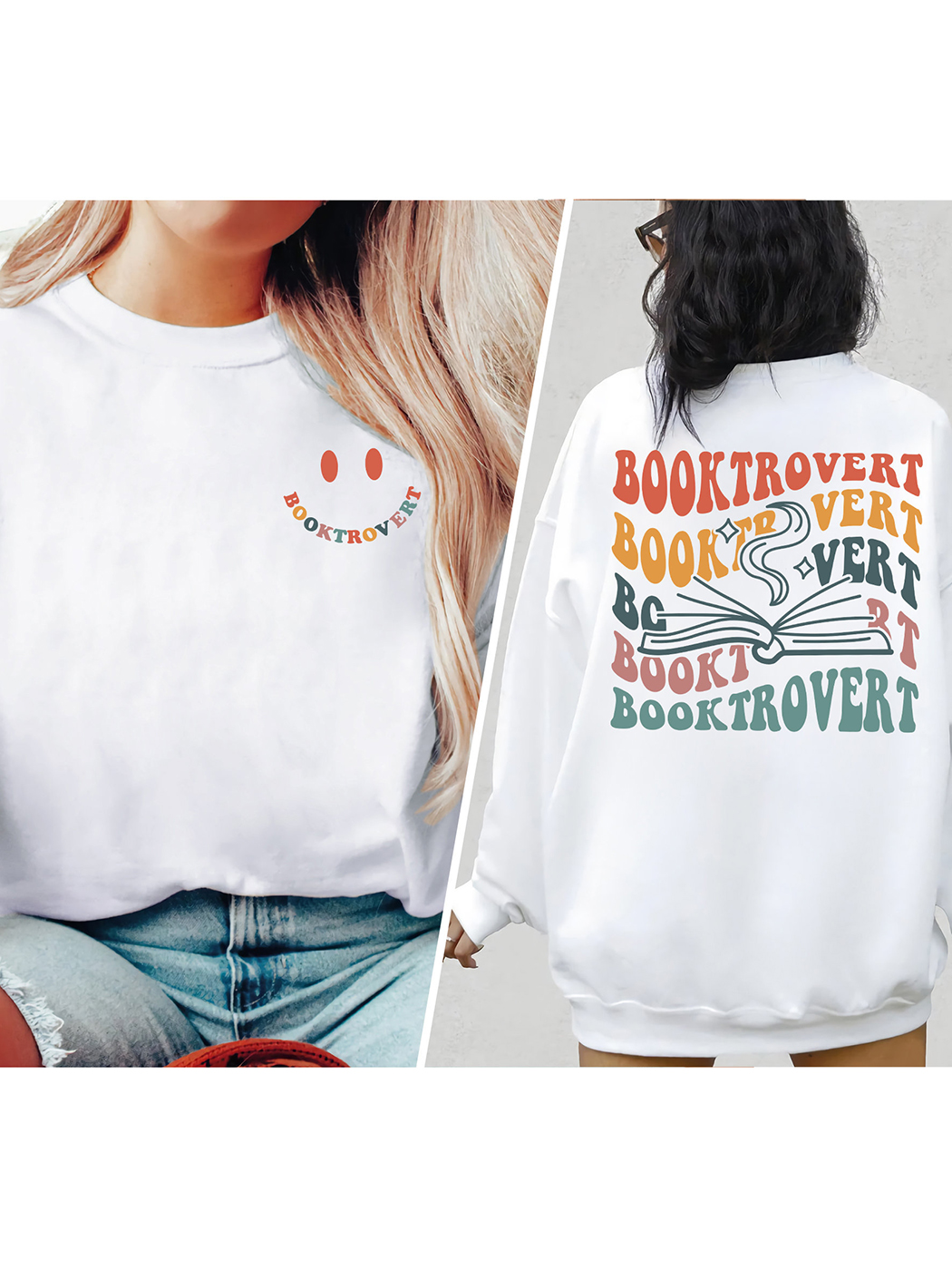 Women's Booktrovert Sweatshirt Anti Social Book Club Sweatshirt