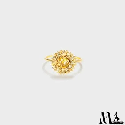 MidiSono - Sunflower Zircon 925 Sterling Silver Ring
