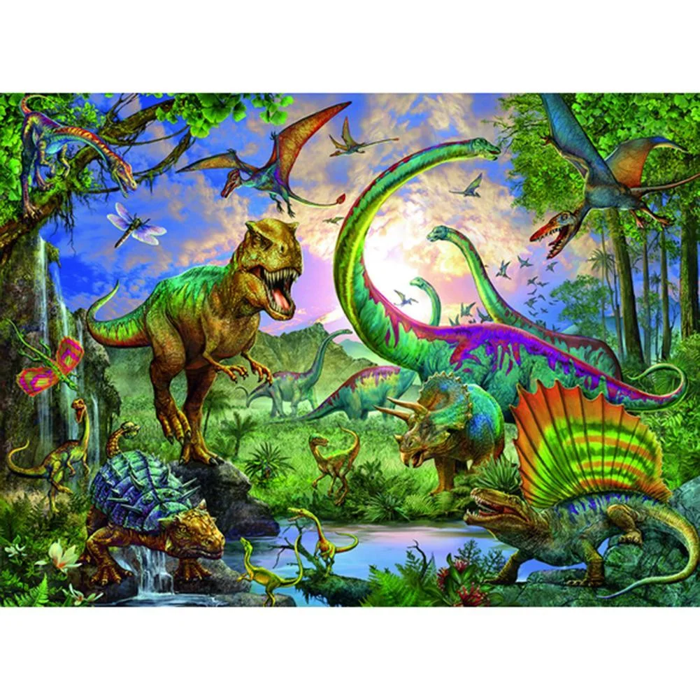 Full Round/Square Diamond Painting -  Forest Dinosaurs