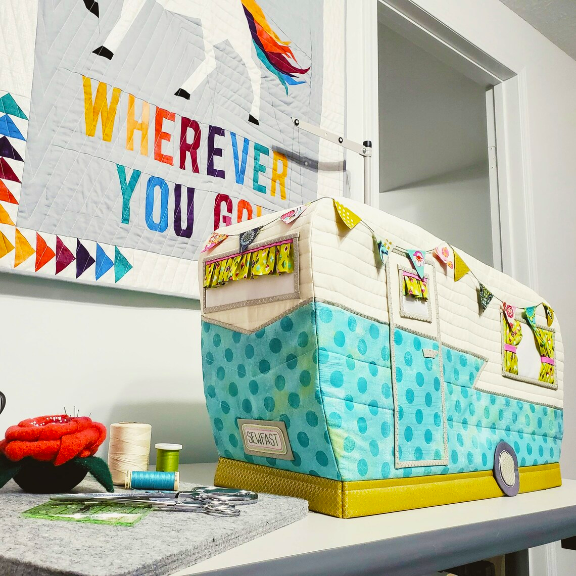 Vintage Camper Sewing Machine Cover Templates&&Tutorial®