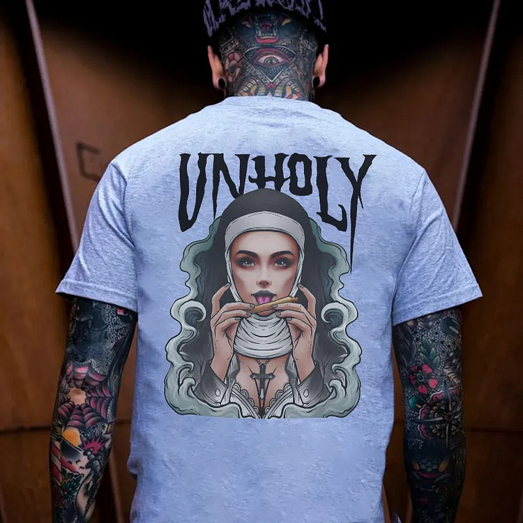 UNHOLY Sexy Nun Print Men's T-Shirt