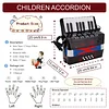 17 Keys 8 Bass Accordion Instrument, Mini Instrument for Students, Early Learning Enlightenment, Suitable for Music Lovers Accordion Mini Accordion with Adjustable Shoulder Straps, Softer Sound, Portable Instrument for Music Beginners
