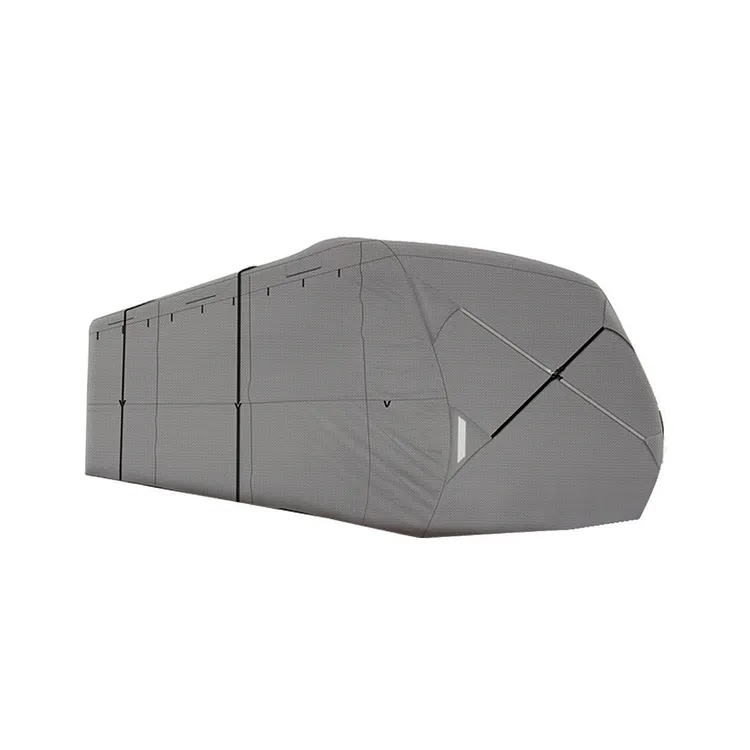 Silscvtt Travel RV Cover Windproof Thick 4 Layers 18-20 Foot Camper Cover Grey with Accessories