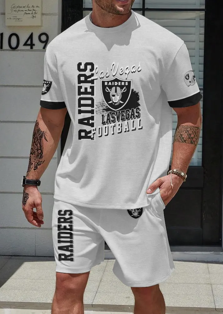 Las Vegas Raiders Limited Edition Top And Shorts Two-Piece Suits