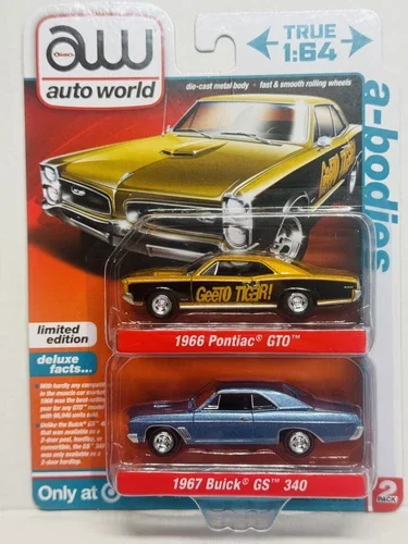 Dronehint AUTO WORLD     TARGET EXCLUSIVE 1966 PONTIAC GTO & 1967 BUICK  Combine Shipping! Toy