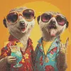 Diamond Painting -DIY Round Drill Meerkats(40x40cm)
