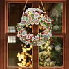 Christmas Diamond Painting Ornament Wreath Train Hanging Decor 9.45x9.45in