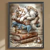 Book Cat - Full Round Drill Diamond Painting