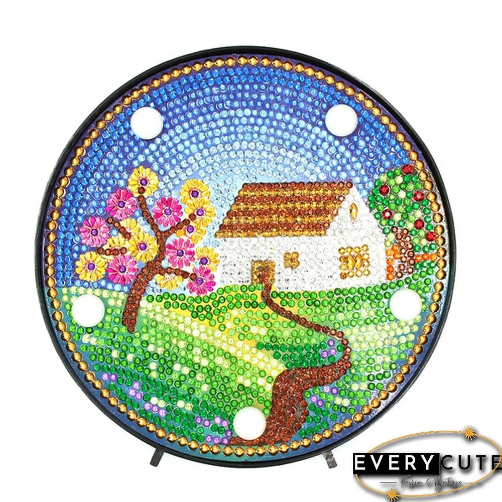 Multi-styles Christmas Halloween Mandala Animal DIY LED Full Drill Special Shaped Diamond Painting Modeling Lamp Table Decor Gift