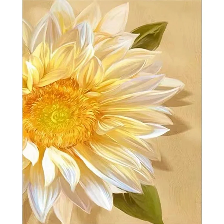 1set 40x50cm Diamond Painting Canvas With Acrylic Sunflower