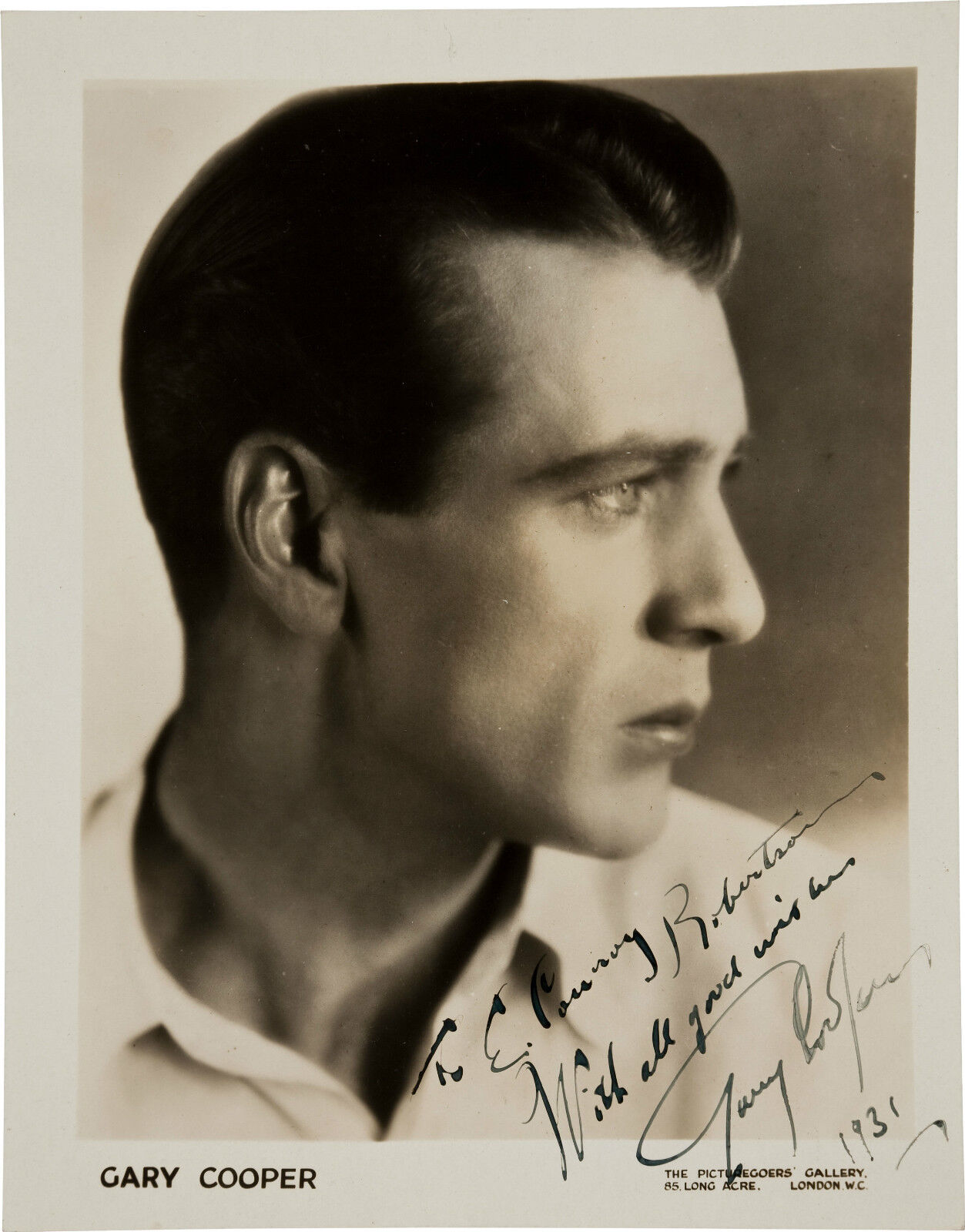 GARY COOPER Signed Photo Poster paintinggraph - Film Actor - preprint